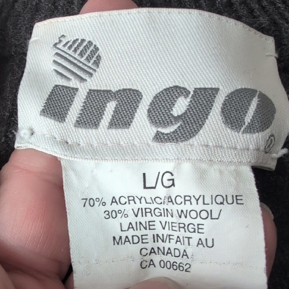 Vtg Oversized Grandpacore Charcoal Ribbed Virgin Wool Blend Crew Neck Sweater - Picture 12 of 14